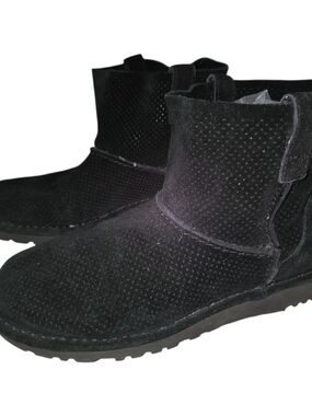 Uggs Black Suede Ankle Boots - Classic Casual Style